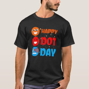 Süßes Punktmuster Lächeln September Nationaler Glü T-Shirt