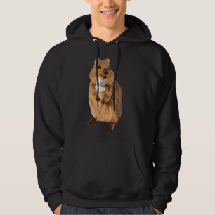 süßes Quokka, das eine Eistüte isst Hoodie