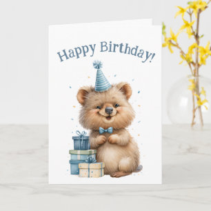 Süßes Quokka Frohes Geburtstagsgeschenk Grußkarte Karte