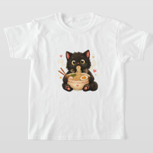 Süßes Ramen-Katze-Kinder-T-Shirt T-Shirt