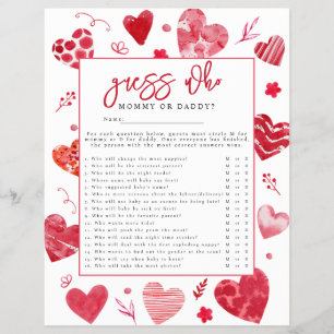 Süßes 'Rate Wer' Babyshower-Spiel Flyer