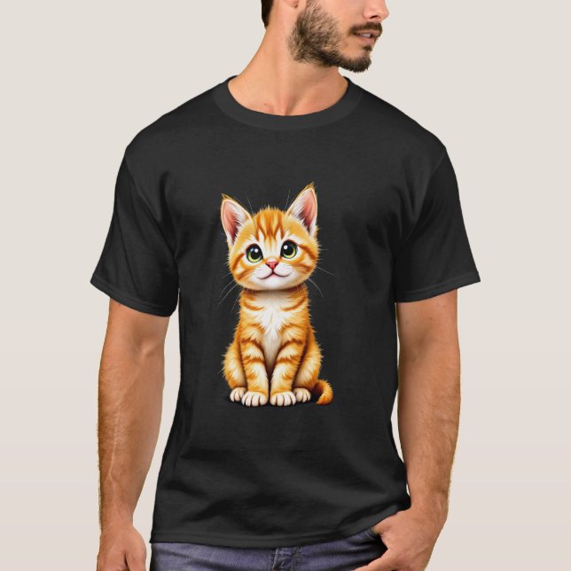 Süßes realistische Kätzchen T-Shirt (Vorderseite)