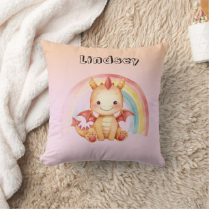 Süßes Regenbogen-Baby-Drachen-Kissen Kissen