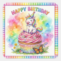 Süßes Regenbogen Einhorn Cupcake Alles Gute zum Ge