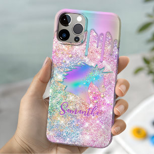 Süßes Regenbogen-Einhorn-falsche Glitter-Sterne-Mo Case-Mate iPhone Hülle