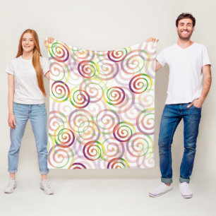 Süßes Regenbogen-Weihnachtsmuster Fleecedecke