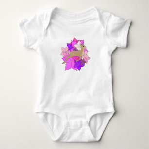 Süßes Rehkitz mit Blumen T-Shirt Baby Strampler