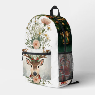 Süßes Rentier-Feiertags-Rucksack für festliches Wi Bedruckter Rucksack