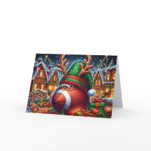 Süßes Rentier-Fußball-Weihnachten