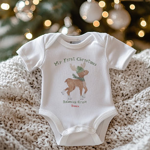 Süßes Rentier Mein erstes Weihnachten Baby Strampler