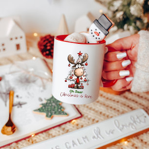 Süßes Rentier “Oh Hirsch, Weihnachten ist da”  Tasse