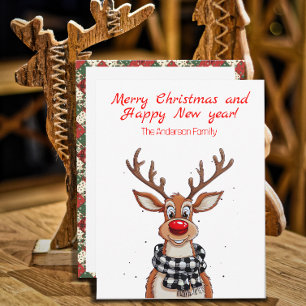 Süßes Rentier Rudolph Weihnachten  Feiertagspostka