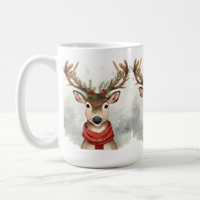 Süßes Rentier Weihnachten Kaffeetasse (Links)