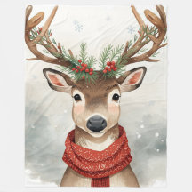 Süßes Rentier-Weihnachts-Fleece-Decke