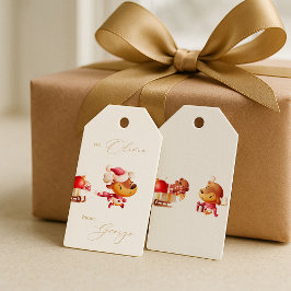 Süßes Rentier-Weihnachts-Geschenkanhänger | Für un Geschenkanhänger