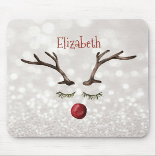 Süßes Rentiergesicht, Bokeh Mousepad