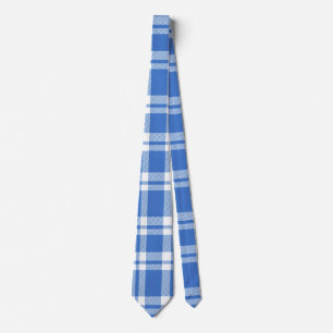 Süßes Retro-Blau-Gingham-Karo-Muster Krawatte