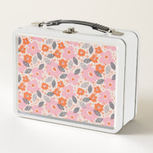 Süßes Retro-Blumenmuster Metall Brotdose