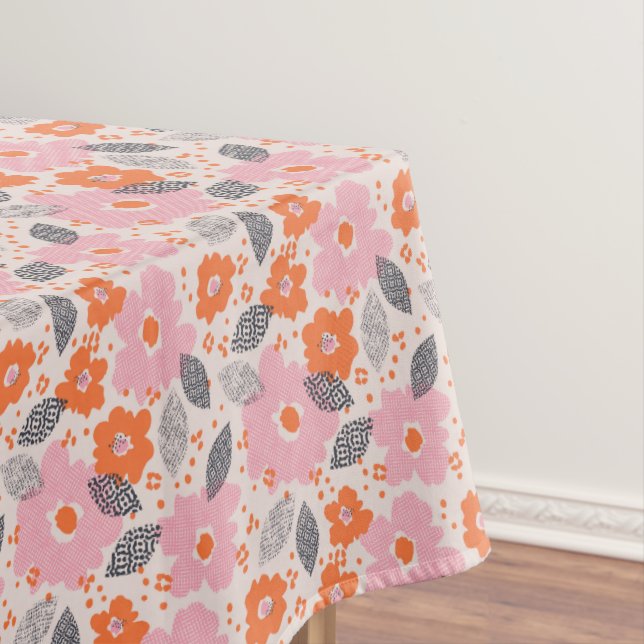Süßes Retro-Blumenmuster Tischdecke (Beispiel)