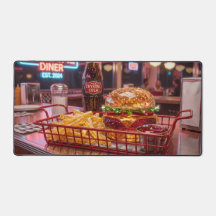 Süßes Retro-Diner | Kristalliner Burger und Pommes