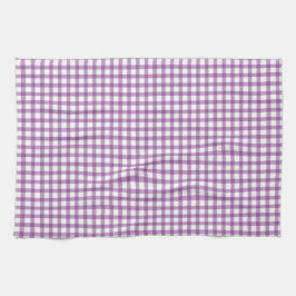 Süßes Retro-Gingham-Karomuster in Lila Geschirrtuch