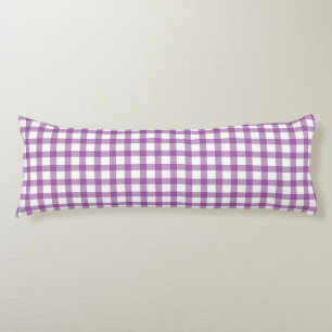Süßes Retro-Gingham-Karomuster in Lila Seitenschläferkissen