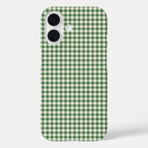 Süßes Retro-Grün-Gingham-Karomuster iPhone 16 Hülle