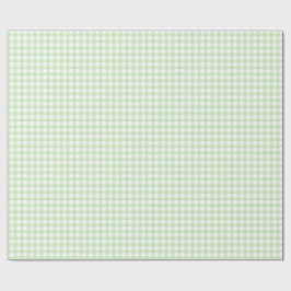 Süßes Retro-Grün-Gingham-Karomuster Geschenkpapier