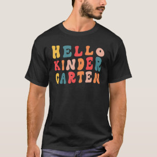 Süßes Retro-Hallo-Kindergarten-Zurück-in-die-Schul T-Shirt