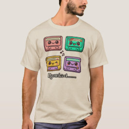Süßes Retro-Kassettenband "Rewind" Kawaii-Design T-Shirt