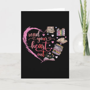 Süßes Retro-Lesebuch-Leserinnen Valentinstag Karte