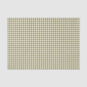 Süßes Retro-Olivgrün-Gingham-Karomuster Seidenpapier