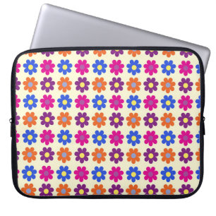 Süßes Retro-Penny-Blumenmuster Laptopschutzhülle
