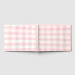 Süßes Retro-Rosa-Gingham-Karomuster Gästebuch