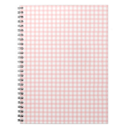 Süßes Retro-Rosa-Gingham-Karomuster Notizblock
