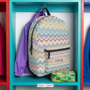 Süßes Retro-Schulmuster Bedruckter Rucksack