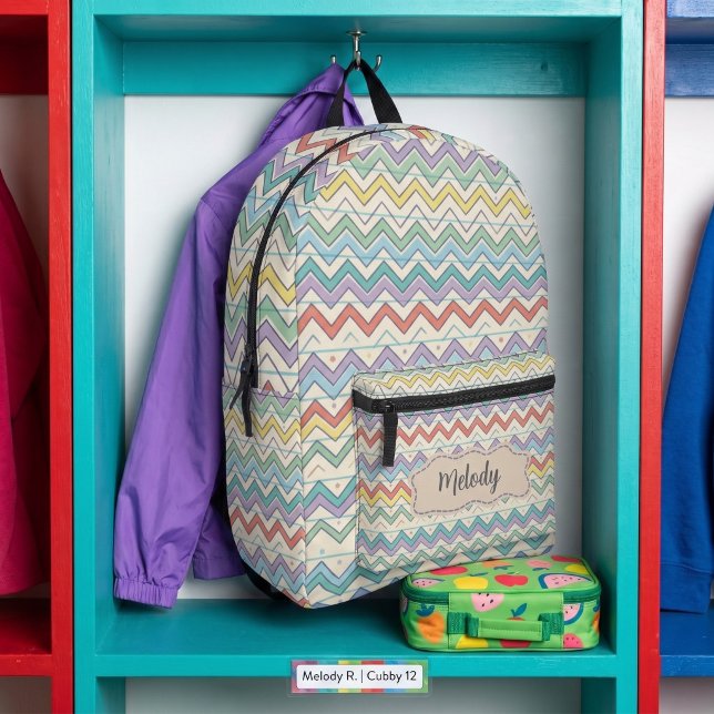 Süßes Retro-Schulmuster  Bedruckter Rucksack (Von Creator hochgeladen)