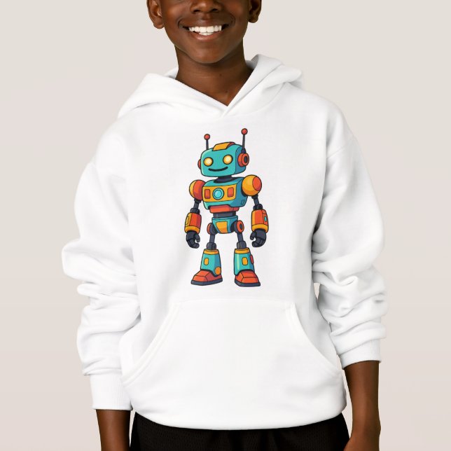Süßes Robot-T-Shirt Hoodie (Vorderseite)