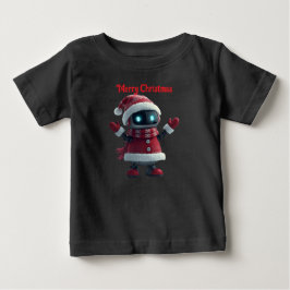 süßes Robotter-Weihnachts-Tech-T-Shirt Baby T-shirt