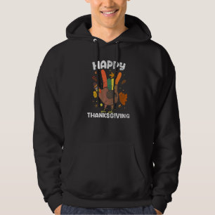 Süßes Rollhand Truthahn Tag Frohes Erntedankfest K Hoodie
