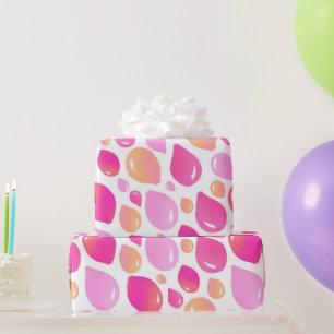 Süßes rosa Ballon Mädchen Muster Geschenkpapier