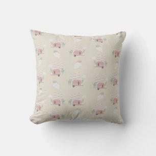 Süßes Rosa-Camper-Erdenmuster Kissen