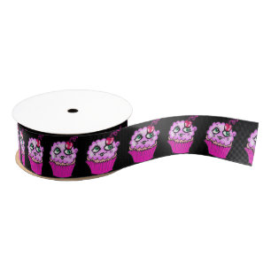 Süßes rosa Cupcake-Band (schmal, individuell) Ripsband