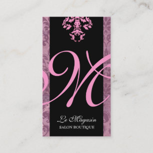 süßes Rosa des Monogramm-311-Marley Visitenkarte