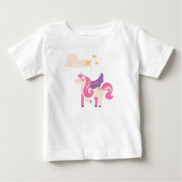 Süßes Rosa Einhorn Baby T-Shirt