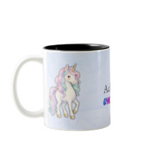Süßes rosa Einhorn-Muster personalisierter Name
