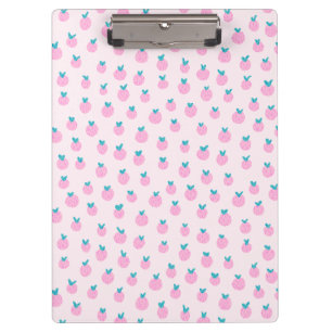 Süßes rosa Erdbeermuster – Kawaii Mädchenstyle Klemmbrett