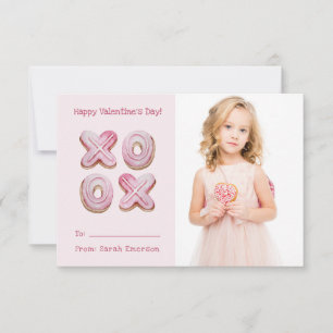 Süßes rosa Foto Valentinstag Mitteilungskarte