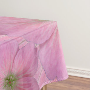 Süßes rosa Garten-Blumen-Muster Tischdecke