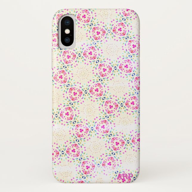 Süßes rosa gemustertes iPhone-Case Case-Mate iPhone Hülle (Rückseite)